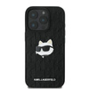 Karl Lagerfeld Monogram Choupette Head Pin - Etui iPhone 16 Pro (czarny) (KLHCP16LPGKLCHPK)