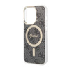 Guess 4G MagSafe - Etui iPhone 14 Pro (Czarny) (GUHMP14LH4STK)