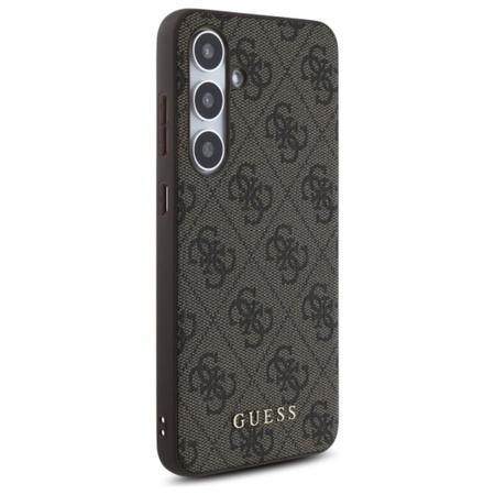 Guess 4G Metal Gold Logo - Etui Samsung Galaxy S24 FE (brązowy) (GUHCS24FEG4GFBR)
