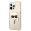 Karl Lagerfeld Karl’s Head Glitter - Etui iPhone 13 Pro (złoty) (KLHCP13LKHTUGLGO)