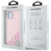 Karl Lagerfeld Silicone Shadow Metal Initial MagSafe - Etui do iPhone 15 (różowy) (KLHMP15SSCMKMPCP)