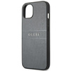 Guess Saffiano Metal Logo Stripes - Etui iPhone 13 mini (szary) (GUHCP13SPSASBGR)