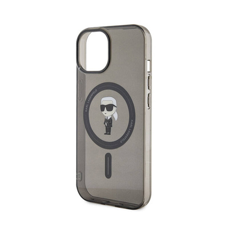 Karl Lagerfeld IML Ikonik MagSafe - Etui iPhone 15 (czarny) (KLHMP15SHFCKNOK)