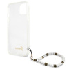 Guess White Pearl Strap - Etui iPhone 13 Mini (przezroczysty) (GUHCP13SKPSWH)