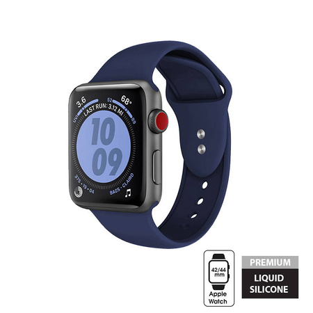 Crong Liquid - Pasek do Apple Watch 44/45/46/49 mm (granatowy) (CRG-44LQB-MBL)