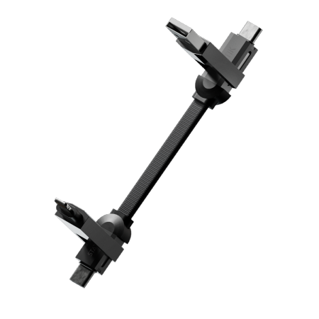 Statik HexCharge - uniwersalny kabel 4w1 z trzema wymiennymi wtyczkami magnetycznymi 15cm, w nylonowym oplocie (USB-C, lightning, USB-A) (black) (PUP-0530-BLK)