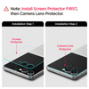 Spigen Optik Pro HD GLAS.TR EZ Fit Camera Protector 2-Pack - Szkło ochronne na obiektyw do Samsung Galaxy Z Flip 7 (Czarny) (AGL09587)