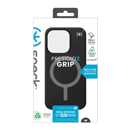 Speck Presidio2 Grip Magsafe - Etui iPhone 15 Pro (Black / Slate Grey / White) (150563-3205)