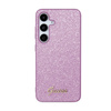 Guess Glitter Flakes Metal Logo Case - Etui Samsung Galaxy S24 (fioletowy) (GUHCS24SHGGSHU)