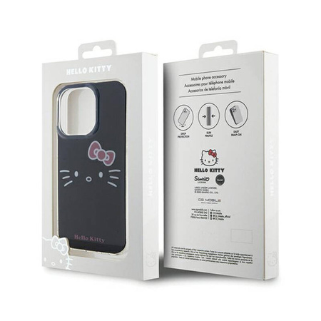 Hello Kitty IML Kitty Face - Etui iPhone 13 Pro (czarny) (HKHCP13LHKHLK)