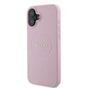 Guess Grained Ring MagSafe - Etui iPhone 16 Plus (różowy) (GUHMP16MPGHSMMP)