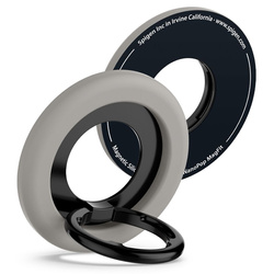 Spigen Nano Pop MagSafe Phone Ring - Magnetyczny uchwyt na palec z funkcją podstawki (Truffle Grey) (AMP09032)