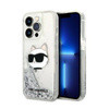 Karl Lagerfeld Liquid Glitter NFT Choupette Head - Etui iPhone 14 Pro Max (srebrny) (KLHCP14XLNCHCS)