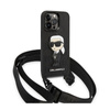 Karl Lagerfeld NFT Monogram Ikonik Patch - Etui iPhone 14 Pro (czarny) (KLHCP14LSTKMK)