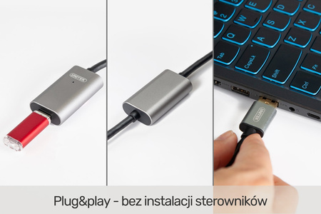 Unitek wzmacniacz sygnału USB 2.0 20m (Y-274)