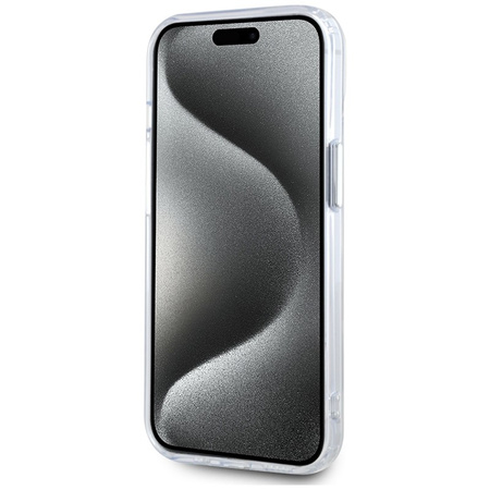 Karl Lagerfeld IML Metal Karl Head MagSafe - Etui do iPhone 15 (biały) (KLHMP15SHLSKIH)