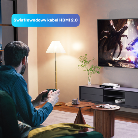 Unitek Kabel optyczny HDMI 2.0 AOC 4K 60Hz 12 m (C11072BK03-12M)
