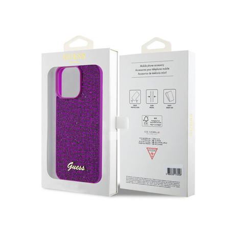 Guess Disco Metal Script - Etui iPhone 15 Pro Max (fuksja) (GUHCP15XPMSDGSF)