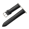 Crong Noble Band - Pasek z naturalnej skóry do Apple Watch 44/45/46/49 mm (Black Noir) (CRG-44NOB-BLK)