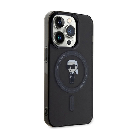 Karl Lagerfeld IML Ikonik MagSafe - Etui iPhone 14 Pro Max (czarny) (KLHMP14XHFCKNOK)