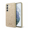 Guess Glitter Flakes Metal Logo Case - Etui Samsung Galaxy S24 (złoty) (GUHCS24SHGGSHD)