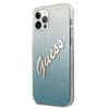 Guess Glitter Gradient Script - Etui iPhone 12 Pro Max (niebieski) (GUHCP12LPCUGLSBL)