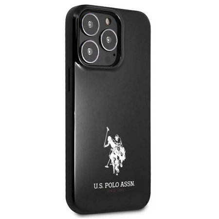 US Polo Assn Horses Logo - Etui iPhone 13 Pro Max (czarny) (USHCP13XUMHK)