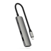 Satechi 4-in-1 USB-C Slim Multiport Adapter 4K - aluminiowy adapter do urządzeń mobilnych USB-C (USB-C, 4K HDMI, 2x USB-A) (space gray) (ST-P4SM)