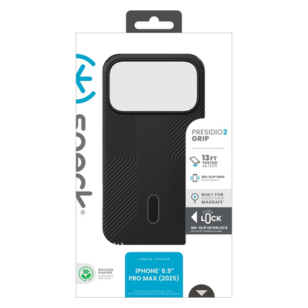 Speck Presidio2 Grip ClickLock & MagSafe - Etui iPhone 17 Pro Max (Black / Slate Grey / White) (150986-D143)