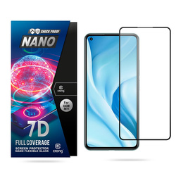 Crong 7D Nano Flexible Glass – Niepękające szkło hybrydowe 9H na cały ekran Xiaomi Mi 11 Lite 5G (CRG-7DNANO-XMI11L)