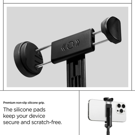 Spigen S541W Bluetooth Selfie Stick Tripod - Statyw na smartfon / uchwyt selfie stick (Black) (AMP09336)