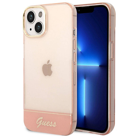 Guess Translucent - Etui iPhone 14 Plus (różowy) (GUHCP14MHGCOP)