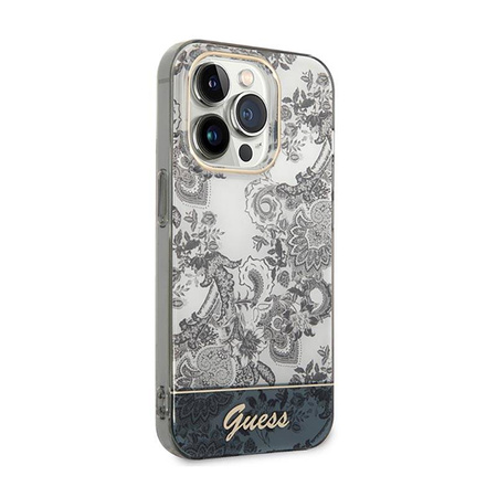 Guess Porcelain Collection - Etui iPhone 14 Pro (szary) (GUHCP14LHGPLHG)