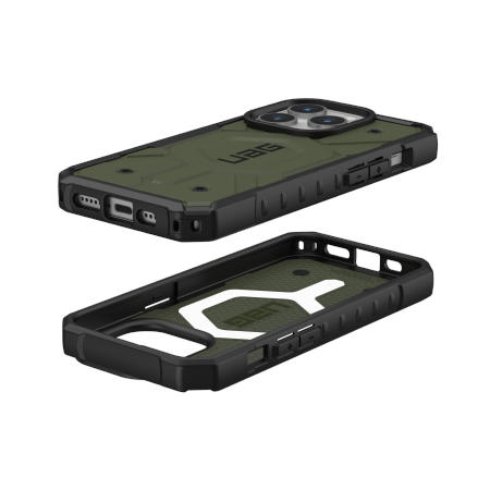 UAG Pathfinder Magsafe - obudowa ochronna do iPhone 15 Pro kompatybilna z MagSafe (olive) (114281117272)
