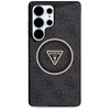 Guess 4G Glitter Triangle Buttons MagSafe - Etui do Samsung Galaxy S25 Ultra (czarny) (GUHMS25LHG4PRTGK)