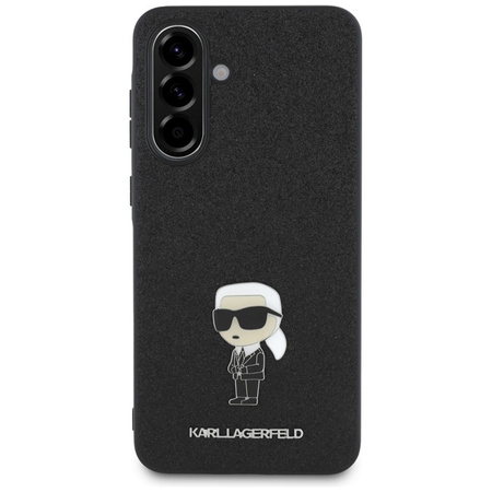 Karl Lagerfeld Fixed Glitter Ikonik Logo Metal Pin - Etui do Samsung Galaxy A56 5G (czarny) (KLHCSA56GKNPSK)