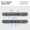 Spigen LD204H Laptop Stand Hub - Podstawka / stojak pod laptopa z Hubem 6 w 1 (Space Grey) (AMP08885)