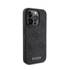 Guess Leather 4G Stamped - Etui iPhone 15 Pro (czarny) (GUHCP15LP4EPMK)