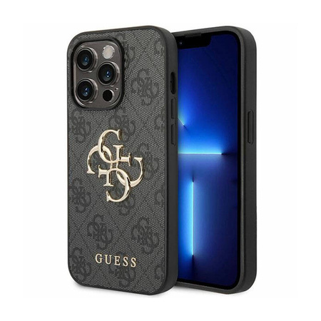 Guess 4G Big Metal Logo - Etui iPhone 15 Pro (szary) (GUHCP15L4GMGGR)