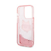 Karl Lagerfeld Liquid Glitter NFT Choupette Head - Etui iPhone 14 Pro (różowy) (KLHCP14LLNCHCP)