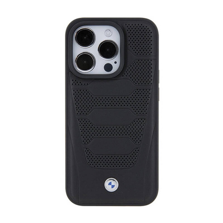 BMW Leather Seats Pattern - Etui iPhone 15 Pro Max (czarny) (BMHCP15X22RPSK)