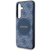 Guess 4G Round Patch Classic Logo MagSafe - Etui do Samsung Galaxy S25 (niebieski) (GUHMS25SP4PGRSGB)