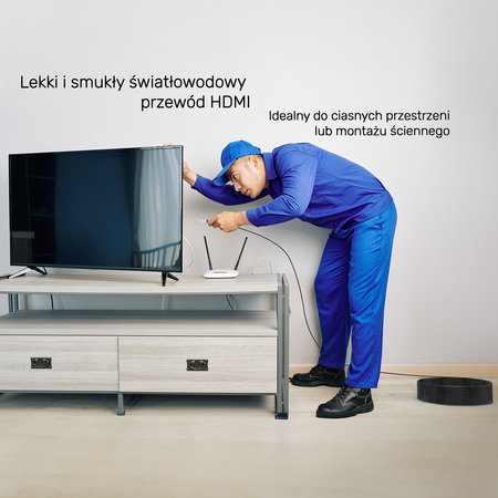 Unitek Kabel optyczny HDMI 2.0 AOC 4K 60Hz 50 m (C11092ASL01-50M)