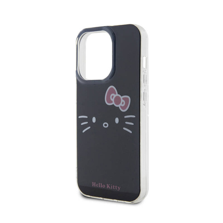 Hello Kitty IML Kitty Face - Etui iPhone 15 Pro (czarny) (HKHCP15LHKHLK)
