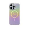 Guess IML Iridescent MagSafe - Etui iPhone 15 Pro (różowy) (GUHMP15LHITSP)