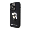 Karl Lagerfeld 3D Rubber NFT Ikonik - Etui iPhone 14 Pro (Czarny) (KLHCP14L3DRKINK)