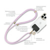 Guess CBDY Cord Nylon 4G Metal Charm - Uniwersalny pasek do telefonu (liliowy) (GUOUCNMG4EU)