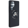 Karl Lagerfeld Silicone Double Heads And Circle MagSafe - Etui Samsung Galaxy S25 Ultra (czarny) (KLHMS25LSKCHTCK)