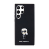 Karl Lagerfeld Silicone Ikonik Metal Pin - Etui Samsung Galaxy S24 Ultra (czarny) (KLHCS24LSMHKNPK)