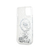 Karl Lagerfeld Liquid Glitter Choupette Head MagSafe - Etui iPhone 15 Plus / 14 Plus (przezroczysty) (KLHMP15MLGCHSGH)